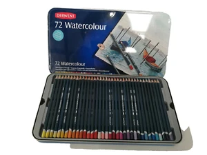 Derwent WATERCOLOUR Pencils Tin Set of 72 Water Soluble Colours - Picture 1 of 6