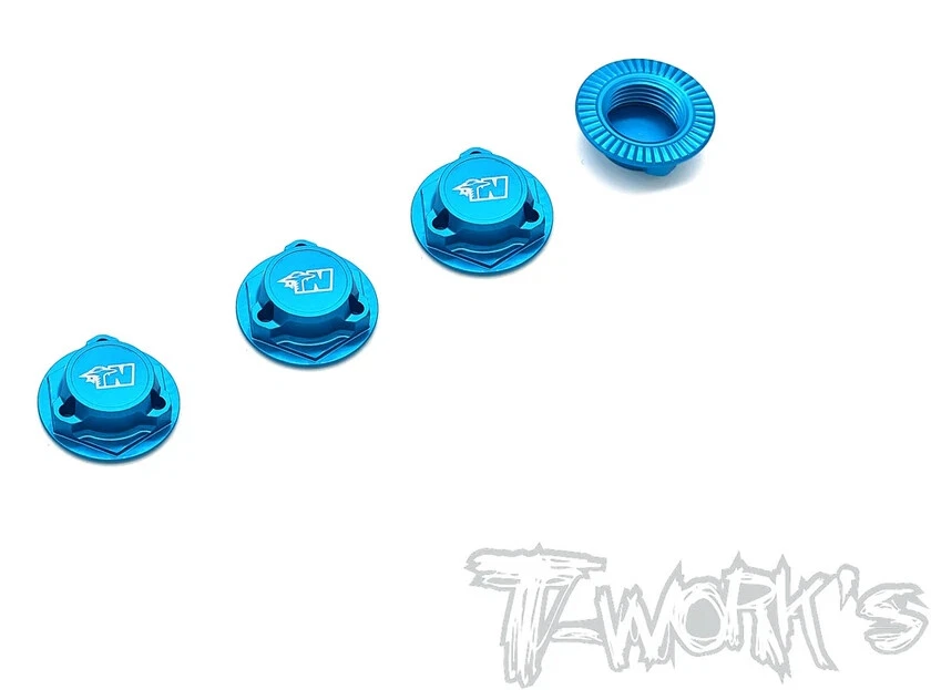 T-Works Dadi Ruota Chiusi Autobloccanti Blu per 1:8 Buggy truggy - TO-306B - Immagine 1 di 1