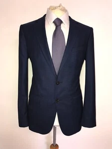 HUGO BOSS - Mens Slim Fit BLUE WOOL SUIT - 40 Reg - W34 L30 - GORGEOUS - Picture 1 of 10