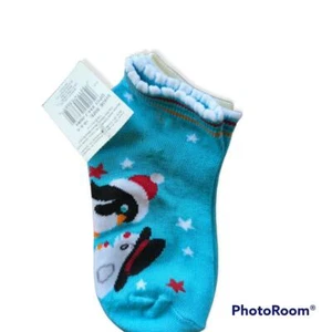 6 Pair Christmas Kids  Fun Crew Socks  (Snowman Penguin)-NEW-g52 - Picture 1 of 3