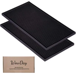 Bar Mat for Cocktail and Coffee Bar 6" x 12" Rubber Bar Service Spill Mat for... - Picture 1 of 7
