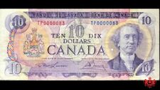 1971 Bank Of Canada $10 Lawson/Bouey Low Serial Number TP0000083 - F/VF -