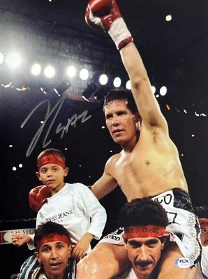 Julio Cesar Chavez Signed 11x14 boxing Photo PSA AH74966 - Image 1 of 2