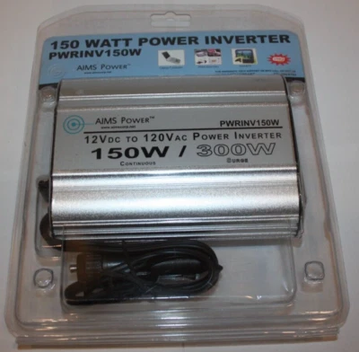AIMS PWRINV150W 150W - 300W Modificado Onda Sinusoidal Coche Inversor de Alimentación 12V - 120V USB Foto 1 de 4