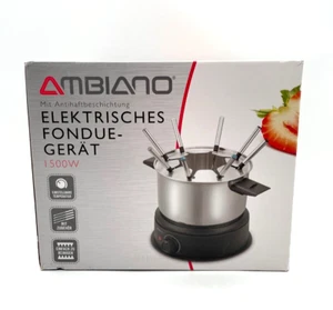 Ambiano® Elektrisches Fondue Set 1500W 1,4L Fonduegerät Antihaft Neu