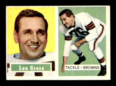 1957 Topps #28 Lou Groza (HOF) VG-EX Football Card - Image 1 of 2