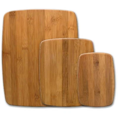 Juego de 3 tablas de cortar de cocina de madera de bambú Foto 1 de 4