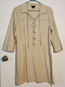 Abito Vintage Y2K Tg 14 Large, Moda Int'l Victorias Secret Jungle Utility Safari - Foto 1 di 12