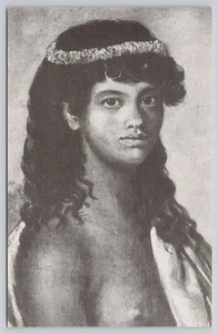 Junge hawaiinische Häuptlingin Gemälde von R. Dampier Postkarte - Bild 1 von 2