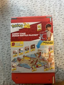 New Sealed Pokemon Pikachu Carry Case Beach Battle Playset Jazwares W/ Figure - Picture 1 of 3