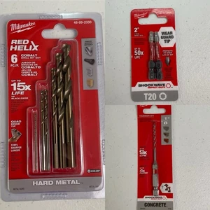 Milwaukee neu versiegelt Bohrer Set 9-teilig Shockwave Beton Hartmetall Gewindebohrer - Bild 1 von 7