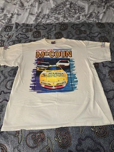 T-shirt Doug Mccoun Nascar vintage nuova taglia XL Featherlite Southwest Tour - Foto 1 di 10