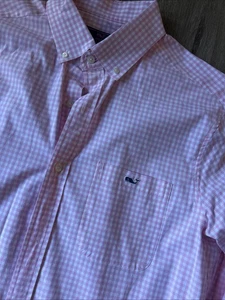 Vineyard Vines Shirt Mens M Baby Pink Plaid Button Down Classic Fit Tucker - Picture 1 of 4