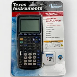 Texas Instruments TI-83 Plus Graphing Calculator Programmable 10-Digit LCD NIB - Picture 1 of 5