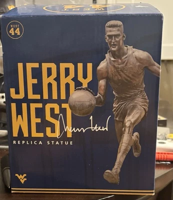 Джерри Уэст мини статуя Западной Вирджинии альпинистов плюс 5 x 7 фото карта WVU - Изображение 1 из 2