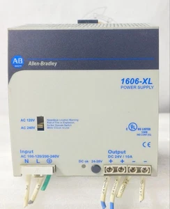 ALLEN-BRADLEY 1606-XL240EP POWER SUPPLY INPUT 100-240VAC TO OUTPUT 24-28VDC - Picture 1 of 7