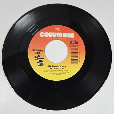 Mariah Carey "Without You" 45 Vg+ Tested 1993 Jukebox  - Image 1 of 4
