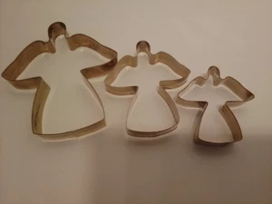 Juego de 3 cortadores de galletas navideñas 3 piezas ángeles color cobre - Imagen 1 de 1