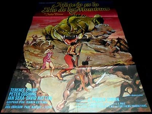 1981 Mystery on Monster Island ORIGINAL POSTER Peter Cushing Juan Piquer Simón - Picture 1 of 1