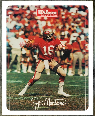 NFL San Francisco 49ers Joe Montana Game Action Color Poster 16 X 20 Photo Cover