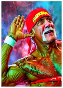 HULK HOGAN * Custom ACEO * Novelty * WRESTLERS * Art Card * ATC - Bild 1 von 2