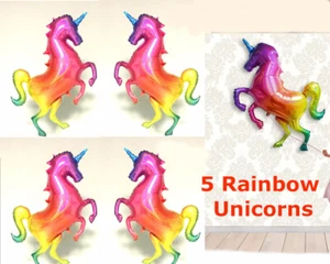Especial hoy: 5 GRANDES GLOBOS HOLOGRÁFICOS ARCO IRIS UNICORNIO LÁMINA 59" CUMPLEAÑOS - Imagen 1 de 12