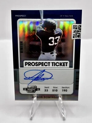 JASSON DOMINGUEZ 2021 Contenders Optic Prospect Ticket Silver Prizm Auto Rookie - Image 1 of 4