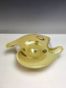 Tazón de plato de vidrio artístico vintage Murano Millefiori Studio mediados de siglo Italia moderna - Imagen 1 de 9