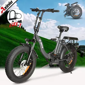 E-bike 20'' 750W 36V Electric Folding Bike Bicycle Fat Tire City 7 Speed Ebike - Picture 1 of 20