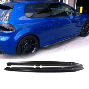 Carbon Fiber Side Skirts Extension Splitter for VW Golf 6 VI MK6 R20 2010-2013 - Picture 1 of 12