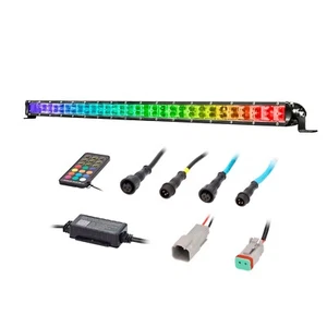Heise HE-CHASE-B32 32" Chasing LED Lightbar 120° Angle IP68 w/ Controller - Picture 1 of 14