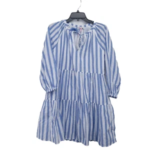 Vineyard Vines Damen Langarm geripptes Jacquard Stufen Midikleid Größe Small - Bild 1 von 6