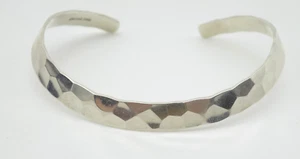 Sterling Silver Hammered Finish Cuff Thai FAS 10 Grams EUC - Picture 1 of 5