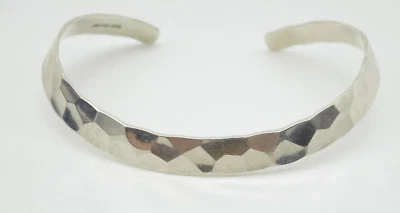 Sterling Silver Hammered Finish Cuff Thai FAS 10 Grams EUC - Image 1 of 4