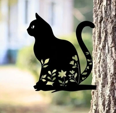 Decoración de árbol para gatos de metal negro Foto 1 de 3