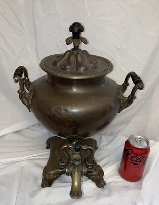 Samovar antigo georgiano vitoriano cobre brilhante fabricação em Londres - Imagem 1 de 4