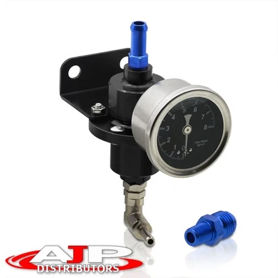 Light Weight Black High Quality Fuel Pressure Regulator 0-140 Psi Boost Adjust Foto 1 de 4