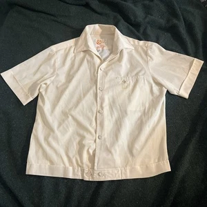vintage Iolani Hapa Jac Cruise Shirt Adult S Pale Yellow Cabana Hawaiian - Picture 1 of 8