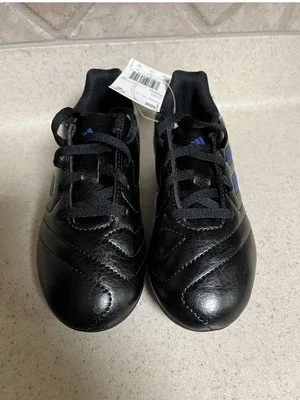 Adidas Goletto VII Boys Size 12K Firm Ground Soccer Cleats Black/Blue NWT - Image 1 of 4