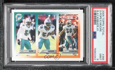 2005 Total Derrick Pope Eddie Moore Brendon Ayanbadejo #366 PSA 9 MINT Rookie RC - Image 1 of 2