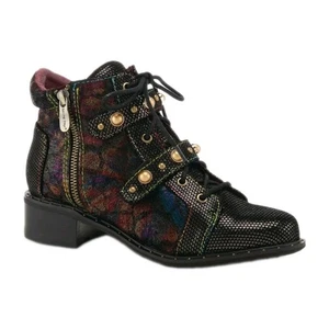 New In Box Spring Step L'Artiste Chrissy Bootie, Brown Multi Color Size 6.5 7 - Picture 1 of 22