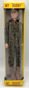 Poupée tenue militaire camouflée My Buddy - 30 cm - Jouet de bazar 1970's - Neuf - Imagen 1 de 6