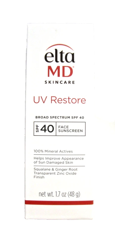 EltaMD UV Restore Face Sunscreen SPF 40 Mineral Sunscreen for Sun Damaged Skin