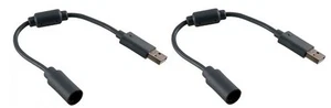XBOX 360 Wired Controller USB Breakaway Cable 2 Pack - Picture 1 of 3