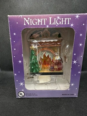Christmas night light Glittered plug-in New in Box Works - Image 1 of 2