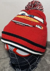 Red Lightning McQueen Kids Beanie Disney Pixar Cars Beanie OSFM Winter Hat - Picture 1 of 8