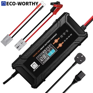 ECO-WORTHY 5A 10A 20A 12V LiFePO4 Lithium Battery Charger AC to DC Smart Charger - Picture 1 of 34