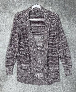Eddie Bauer Spacedye Shawl Collar Open Cardigan Sweater Womens Size XL Purple - Picture 1 of 6