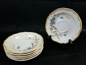 Vintage Mikasa blaue Gänseblümchen 6,25" Untertassen nur Japan EB 804 Menge 6 ausverkauft - Bild 1 von 12