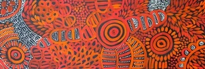 LOUISE NUMINA 130 x 52 cm Original Painting - Aussiepaintings Aboriginal Art - Picture 1 of 6